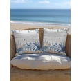 thumbnail image 5 of Outdoor Pillows Waterproof, Blue Starfish Coastal Throw Pillows with Inserts Included, Eucalyptus Summer Nautical Shell Wooden Indoor Outdoor Decorative Lumbar Pillow for Bed/Couch 16"x16", 2Pcs, 5 of 8