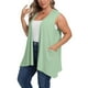 thumbnail image 5 of Camisas de vestir para mujer,Cárdigan sin mangas de talla grande, blusa de color liso con bolsillos, poliéster, ropa informal para mujer, sopatenor, 5 of 9
