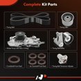 thumbnail image 3 of Engine Timing Belt Kit with Water Pump Compatible with Kia & Hyundai Cars - Optima 2006-2009, Santa Fe 2007-2009, Rondo 2007-2012, Magentis 2007-2010 - 2.7L, 3 of 5