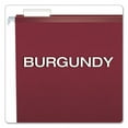 thumbnail image 3 of Colored Reinforced Hanging Folders, Legal Size, 1/5-Cut Tab, Burgundy, 25/box | Bundle of 2 Boxes, 3 of 5