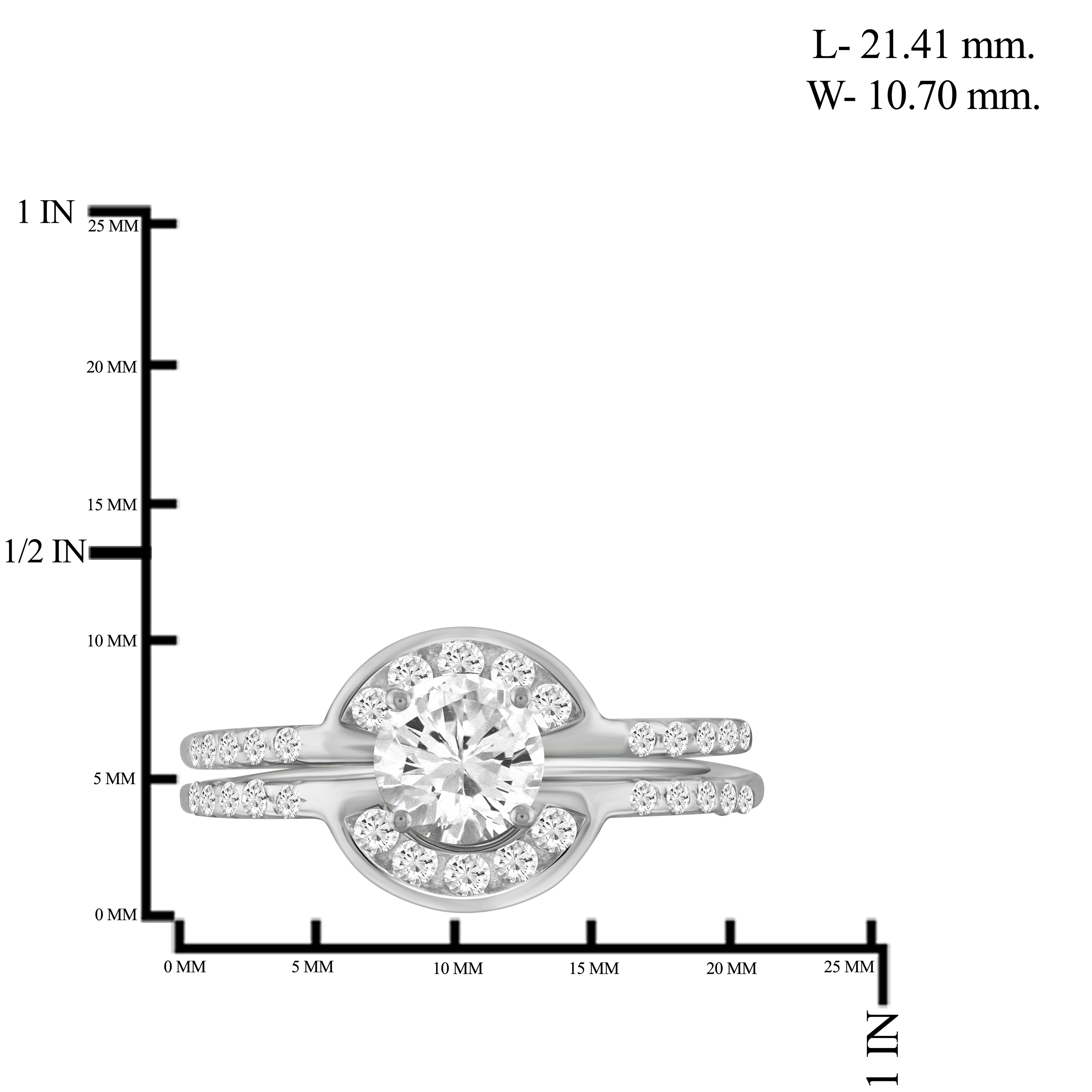 Diamonice 0.925 Sterling Silver 1.90 Carat White Cubic Zirconia Ring for Women | Cubic Zirconias for Everyday Womens Wear