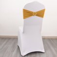 thumbnail image 6 of BalsaCircle 5 Spandex Gold 5x14" Stretchable Chair Sashes with Gold Rhinestone Buckles Party Decorations, 6 of 8