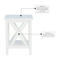 thumbnail image 3 of Linon Edmiston Indoor End Table with Shelf, 22" Tall, Antique White, 3 of 16