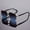 Gold Frame Gray and Blue Piece, variant on 2026 European and American Square Half-Frame Men's Sunglasses for Driving, Unisex