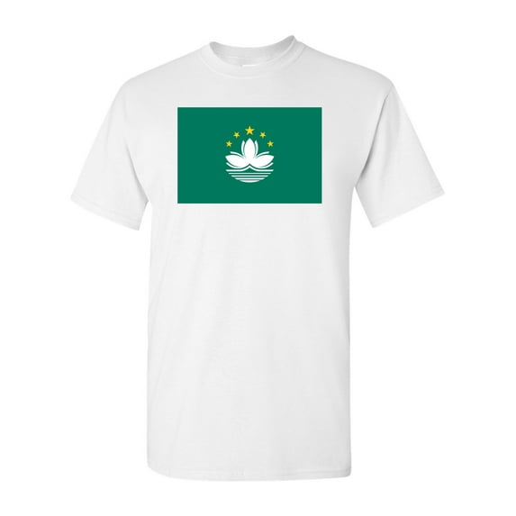 Macau Country Flag Adult DT T-Shirt Tee