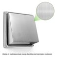 thumbnail image 3 of 4 Inch Dryer Vent Cover Outdoor Walls, Stainless Steel External Extractor Wall Vent Cushioned Non-Return Flap, 3 of 5