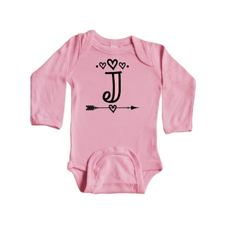 

Inktastic Letter J Monogram Tribal Arrow Gift Baby Girl Long Sleeve Bodysuit