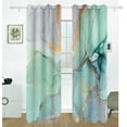 thumbnail image 2 of Coolnut Marble Blackout Curtain for Bedroom, 2 Panels Thermal Insulated Blackout Drapes Long Darkening Curtains with Grommets,55"x 72", 2 of 5
