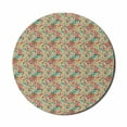 thumbnail image 1 of Floral Mouse Pad for Computers, Repetitive Singing Birds Flowers Cartoon Like Print, Round Non-Slip Thick Rubber Modern Gaming Mousepad, 8" Round, Multicolor, by Ambesonne, 1 of 2