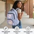 thumbnail image 5 of Jeiento Space Axolotl Kids School Backpack 17 Inch Water-Resistant Large Capacity Multi-Pocket Bookbag for Elementary Girls, for Back to School Supplies, Travel & Hiking, 5 of 7