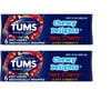 TUMS Chewy Delights Very Cherry Ultra Strength Antacid Soft Chews for Heartburn Relief, 6 count pack of 2