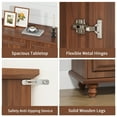 thumbnail image 5 of YOCWO Walnut Sideboard and Buffets, Mid Century Storage Cabinets with 4 Doors and Adjustable Shelves Buffet Cabinet for Kitchen Dining Room Living Room Bedroom, 5 of 6