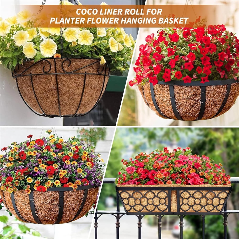 Triani 78.7x11.8 inch Natural Coconut Coir Liner Sheets Thicken Coconut Mats for Reptiles Carpet Garden Decoration Animal Pet Pad