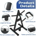 thumbnail image 3 of A-Frame Weight Plate Tree for 1" Olympic Plates - Holds 300 lbs, Dumbbell Rack and Home Gym Storage Stand - Organize Your Workout Area, 3 of 6