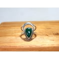 thumbnail image 6 of Heaven Crafts 925 Sterling Silver Natural Malachite Ring Green Gemstone Boho Minimalist Cocktail Ring For Women, 6 of 6