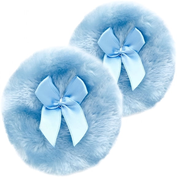 RAGUPEL Large Fluffy Powder Puff, Body Cosmetic Powder Puff, Soft Face Body Powder Puff (Blue)