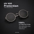 thumbnail image 3 of Gafas de sol KALIYADI redondas polarizadas retro de metal UV400 45 mm, 3 of 7