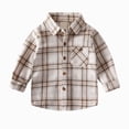 thumbnail image 3 of 3-4T Toddler Boy Button Up Dress Shirt Button Up Shirt Boys Long Sleeve Plaid Shirt Uniform Shirt for 1-10 Little Boys, 3 of 6
