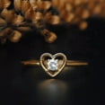 thumbnail image 2 of 14k Yellow Gold Plated 1Ct Round Cut natural moissanite Diamond Engagement Ring, 2 of 5