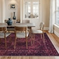 thumbnail image 3 of Bloom Rugs Washable Non-Slip 9' x 12' Rug - Dark Red Traditional Bordered Area Rug for Living Room, Bedroom, Dining Room, and Kitchen - Exact size: 9' x 12', 3 of 9