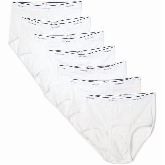 Fruit of the Loom Men's Cotton Briefs Underwear, White