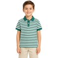 thumbnail image 2 of Kids' Short Sleeve Casual Polo Top Striped Weekend Polo Shirt Youth Collared Top, 2 of 5