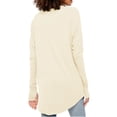 thumbnail image 4 of Solid Color Women Long Sleeve Casual Loose Shirt Tops, 4 of 5
