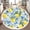 Color 2, variant on Washable Non Slip 3ft Round Rug, Vintage Art Deco Geometric decorative circles Retro White Circle Area Rugs with Tassels Carpet for Nursery Bedroom Living Room Playroom Tent Rug