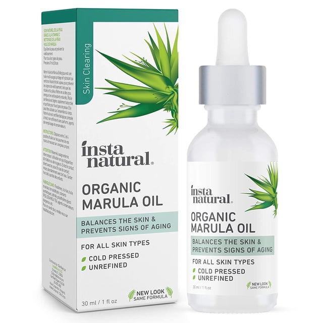 Aceite Facial Orgánico de Marula InstaNatural 100% Puro para Cabello Cuerpo Manos o Cutículas 1 Fl Oz InstaNatural IN-85353255