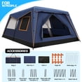 thumbnail image 5 of COBIZI 6-8-10 Person Family Camping Tents with Easy Setup & 2 Room Design, 10x14FT Heavy Duty Waterproof & UV Protection Tent with Removable Rainfly, Wind Ropes and Stakes, Blue, 5 of 10