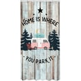 thumbnail image 6 of Camper RV Shower Curtain 36x72 Inch Small Stall Camping Travel Rustic Trailer Narrow Wooden Vintage Farmhouse Fabric Waterproof Bathroom Home Decor Set 7 Plastic Hooks, 6 of 6