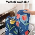 thumbnail image 5 of Pioneer Flower Floral Print Pattern Bathroom Rugs Mat, Non Slip Microfiber Bathroom Rug with Rubber Backing, Soft Mats for Bathroom Floor Tub Shower, 17"x30", 5 of 5