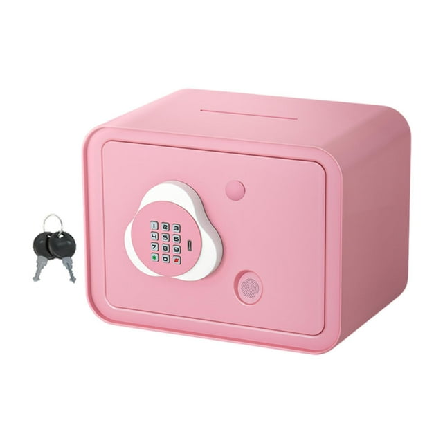 Caja de ahorro de dinero, hucha electrónica, fácil de usar, regalo para niños, resistente, para ahorrar monedas. Rosa