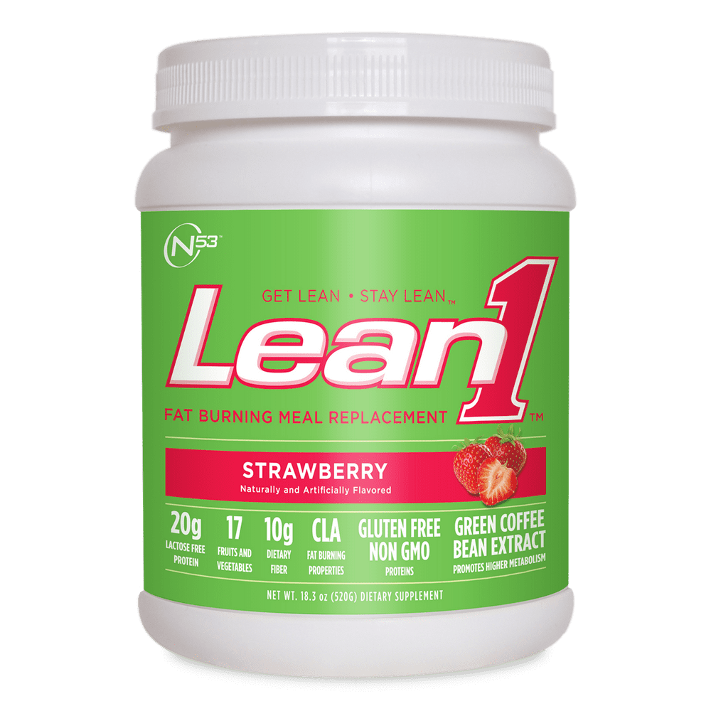 Lean1 Fat Burning Protein Shake, strawberry flavor, 10 serving tub