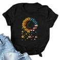 thumbnail image 4 of OAVQHLG3B 4th of July Outfits for Women American Flag T Shirt Summer Tops for Women Printed Casual Loose Round Neck Short Sleeve T-shirt Tops Blouse, 4 of 5