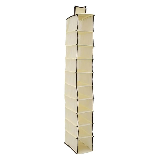 Organizador de zapatos colgante Bolsa de almacenamiento colgante Extraíble Ahorra espacio Simple Colgante beige