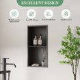 thumbnail image 2 of 12x24 Inch Stainless Steel Shower Niche, 2 Tier Waterproof & Rustproof Recessed Bathroom Shelves, No Tile Needed, Space Saving Wall Mount Organizer for Small Spaces Apartments, Black, 2 of 8