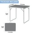 thumbnail image 6 of BTY Portable Folding Table 31.5 Inch, Lightweight Waterproof Utility Table with Locking Legs, Compact Design for Picnic, Camping, Office, and Kitchen，Charcoal Gray, 6 of 10