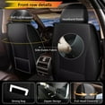 thumbnail image 4 of DIKSOAKR Car Seat Covers Full Set Fit for Jeep Compass 2012-2025: 5 Seat Auto Interior Accessories, Faux Leather Waterproof Car Seat Cushions Vehical Cover (Black&Gray), 4 of 7