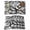 Gray, variant on Brown Geometric Placemats Set of 8, Vintage Black White Striped Abstract Art Placemats for Dining Table, Place Mats for Kitchen Tabletop, Waterproof Wipeable Dining Table Mats Set