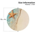 thumbnail image 2 of Naloa Starfish On The Sand Beach Leather Coasters for Drinks, Durable Drink Coasters 4 Set for Tabletop Protection, Luxurious Home Décor and Housewarming Gift ( {designName})Round Shape, 2 of 6