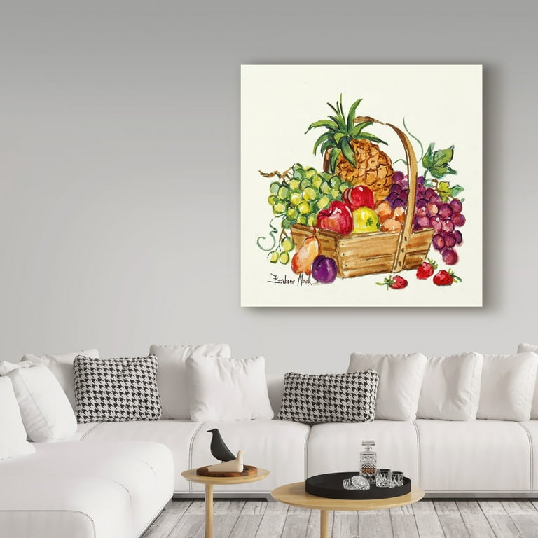 Trademark Fine Art 'Pineapple And Fruit Basket' Canvas Art by