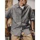 thumbnail image 2 of Camisa de hombre estética vintage verde camisas para hombre manga corta ropa cargo social xxl trendyol moda 2024 con cuello normal, 2 of 5