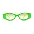 thumbnail image 3 of Womens Mod Concave Plastic Frame Oval Cat Eye Sunglasses Green, 3 of 4