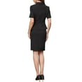 thumbnail image 3 of INSPIRE CHIC 2 Piece Suit Skirt Sets for Women Business Short Sleeve Blazer and Pencil Skirts Formal Office Casual Outfits XS Black, 3 of 6