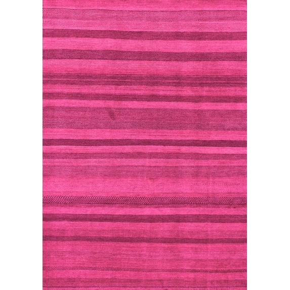 Ahgly Company Indoor Rectangle Oriental Pink Modern Area Rugs, 4' x 6'
