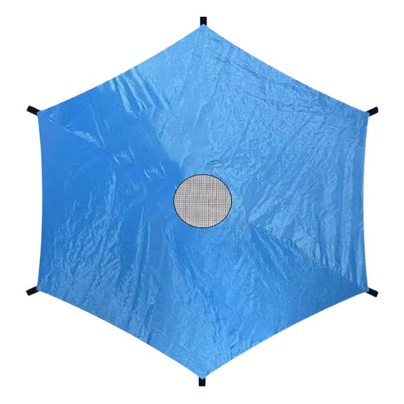 Cubierta de sombra para trampolín, cubierta de protección solar, dosel de trampolines azul transpirable para deportes de interior y exterior, 6 pies
