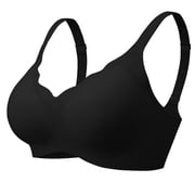 MINTREUS Womens Seamless Bras No Underwire Scalloped Push Up Bras Soft Wireless Comfort Bralettes Full Coverage