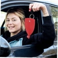 thumbnail image 4 of Funda para 2 llaves de coche, gancho para llavero extraíble, bolsa para llaves de control remoto de coche de cuero PU, para la mayoría de los coches (rojo), 4 of 5