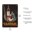 thumbnail image 2 of Cordial Campari - French Liquor - Vintage Advertising Poster by Marcello Nizolli c.1926 - 8 x 12 inch Vintage Wood Art Sign, 2 of 4